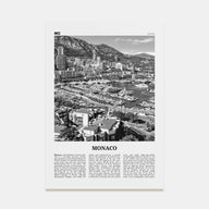 Monaco Travel B&W Poster