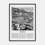 Monaco Travel B&W Poster