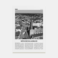 Mönchengladbach Travel B&W Poster