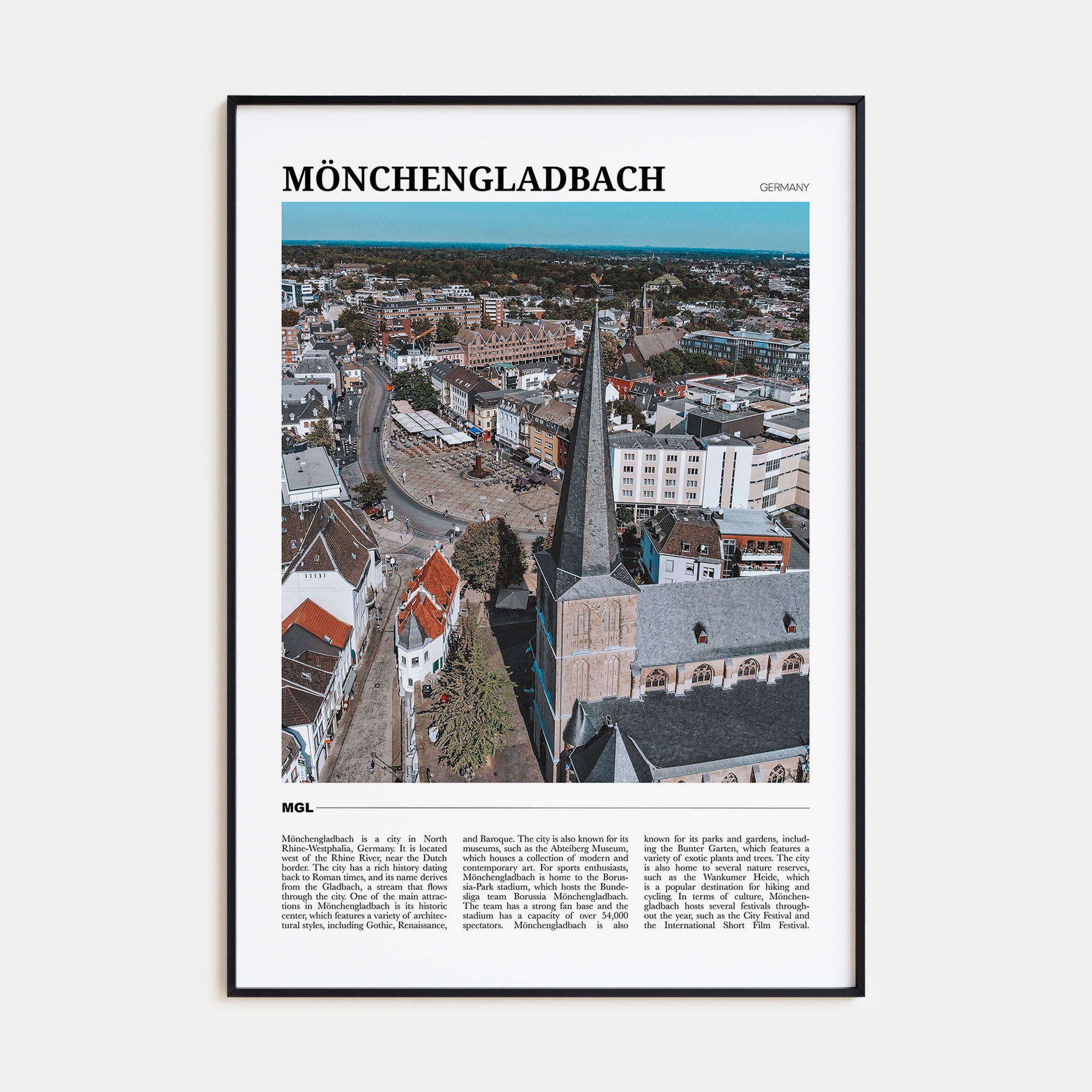 Mönchengladbach Travel Color Poster