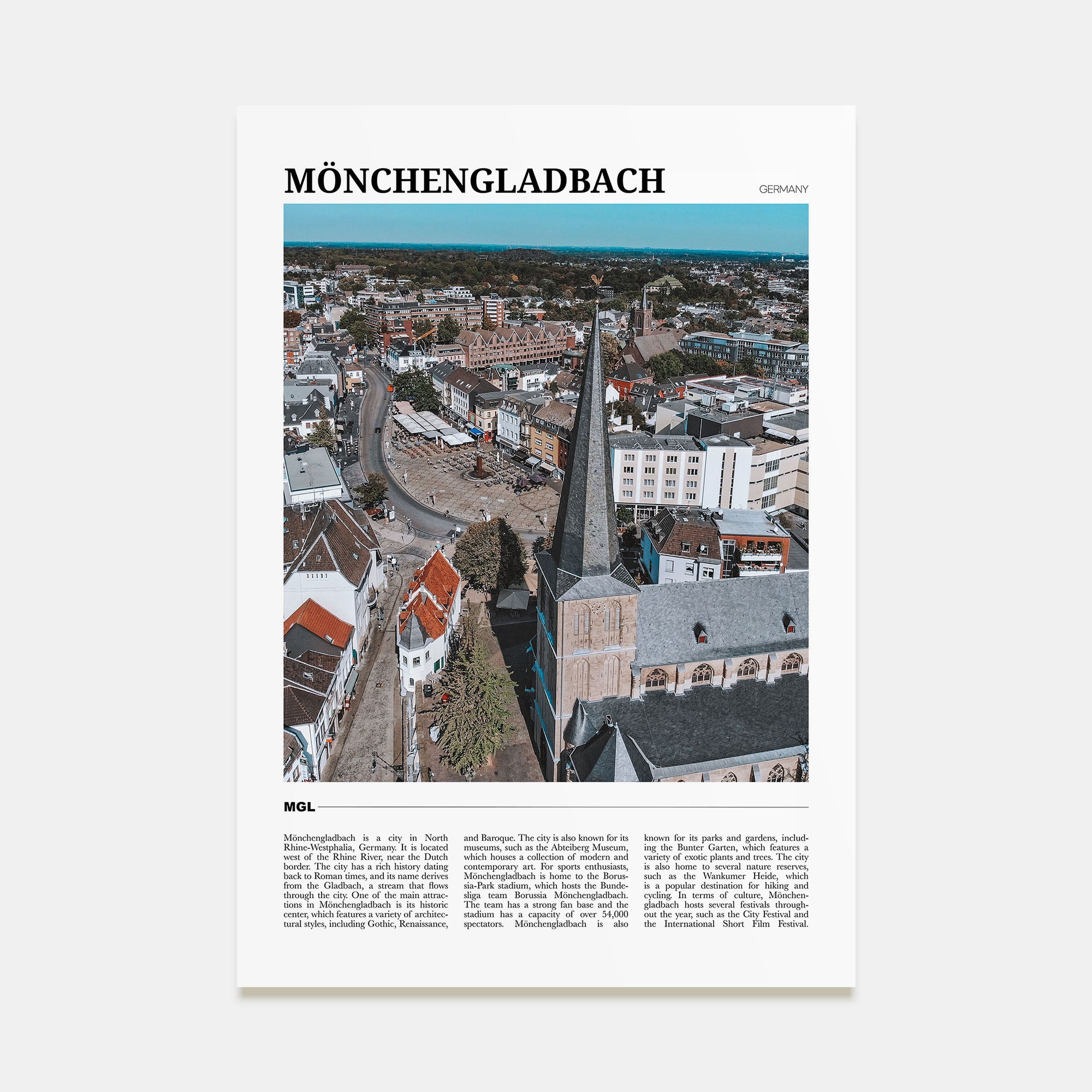 Mönchengladbach Travel Color Poster