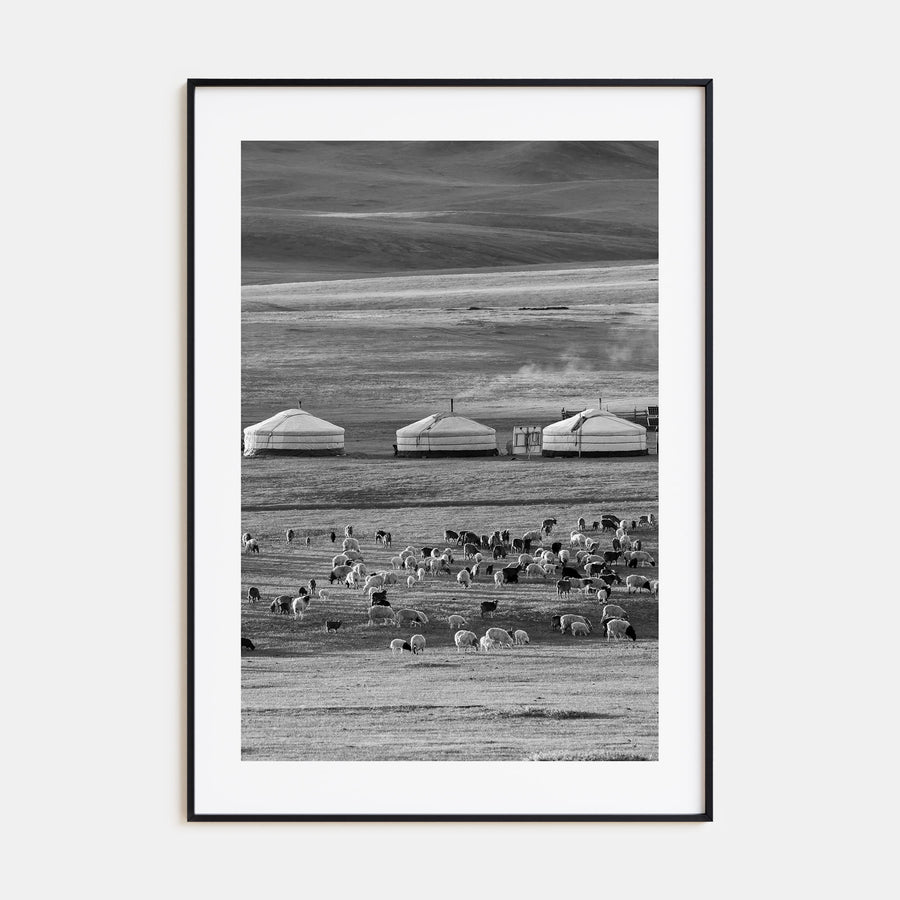 Mongolia Photo B&W Poster