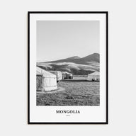 Mongolia Portrait B&W Poster