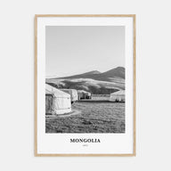 Mongolia Portrait B&W Poster