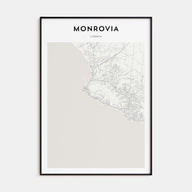 Monrovia Map Portrait Poster