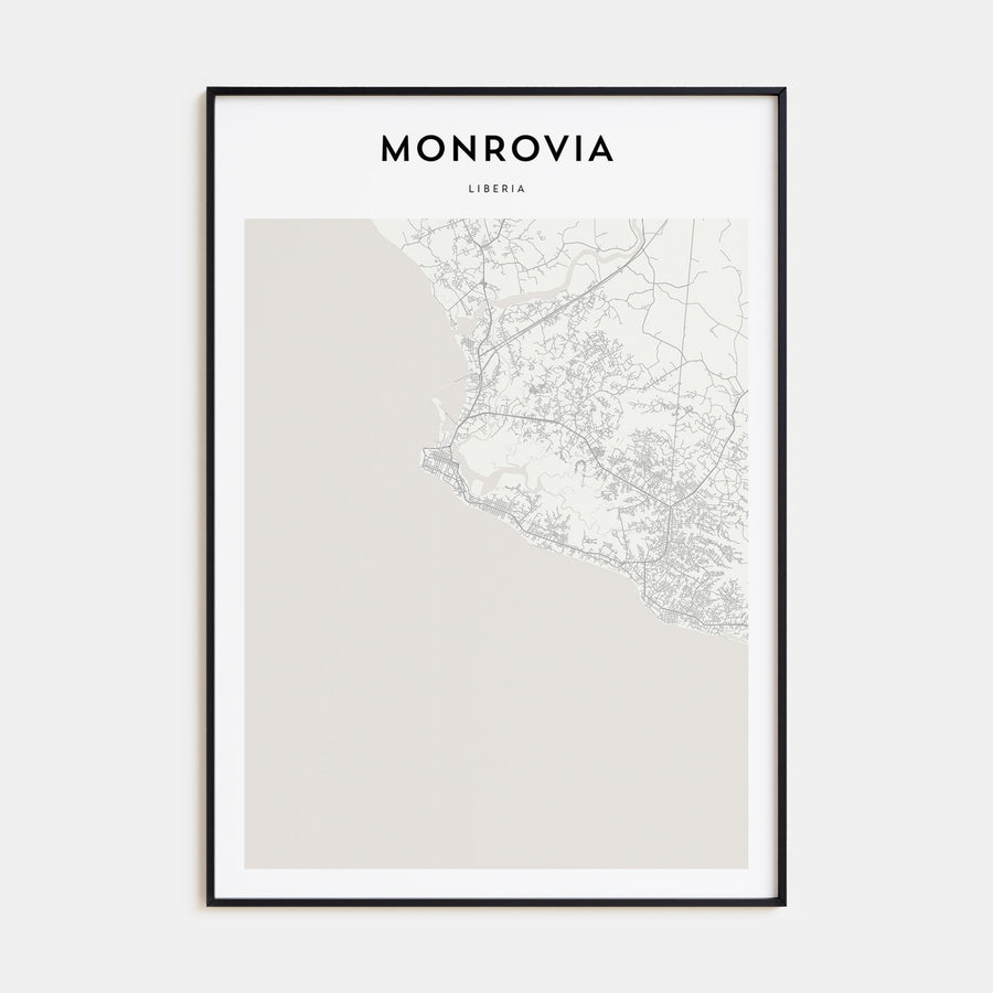 Monrovia Map Portrait Poster