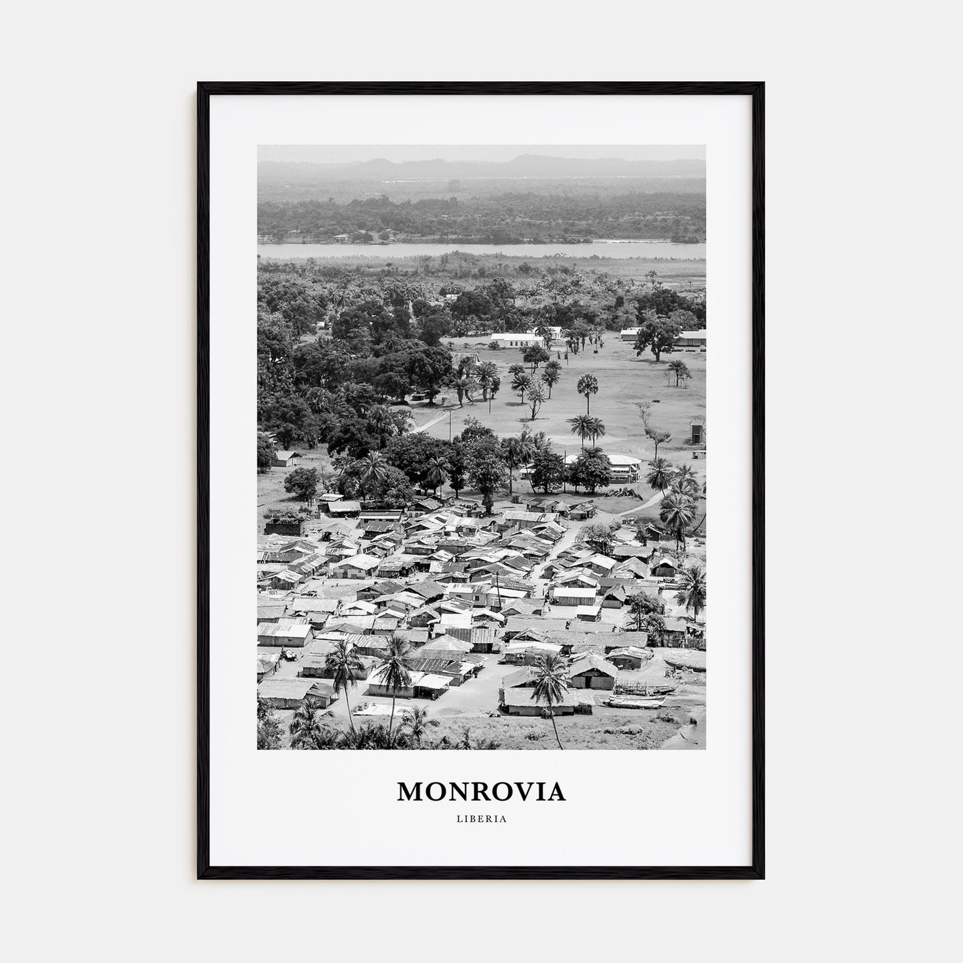 Monrovia Portrait B&W Poster