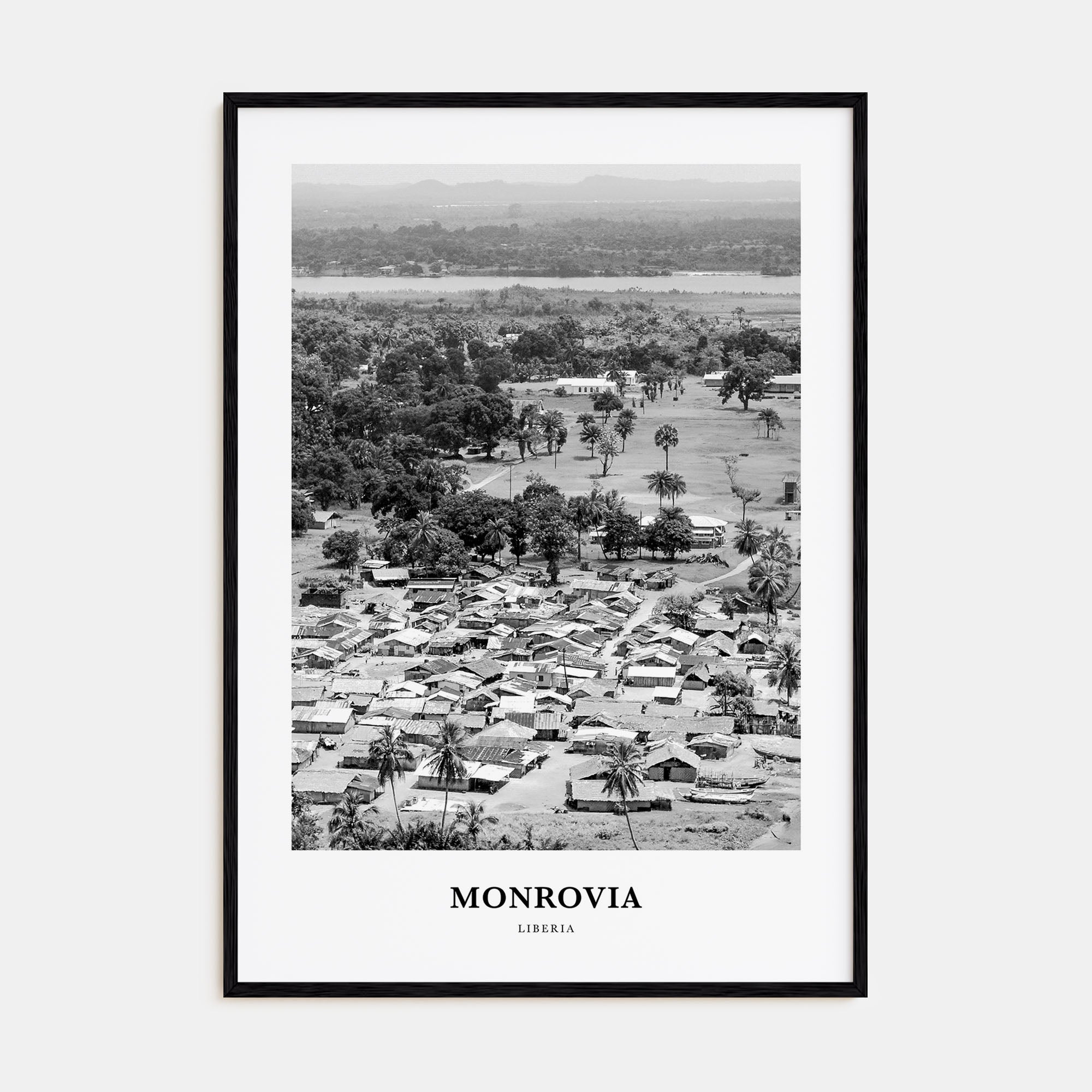Monrovia Portrait B&W Poster
