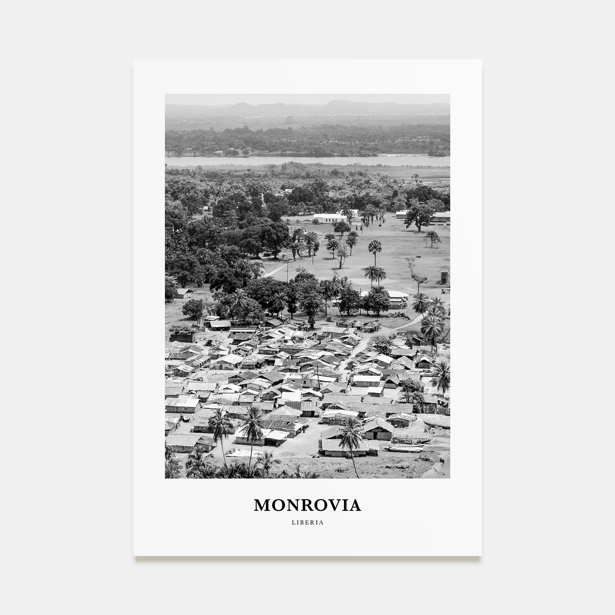 Monrovia Portrait B&W Poster