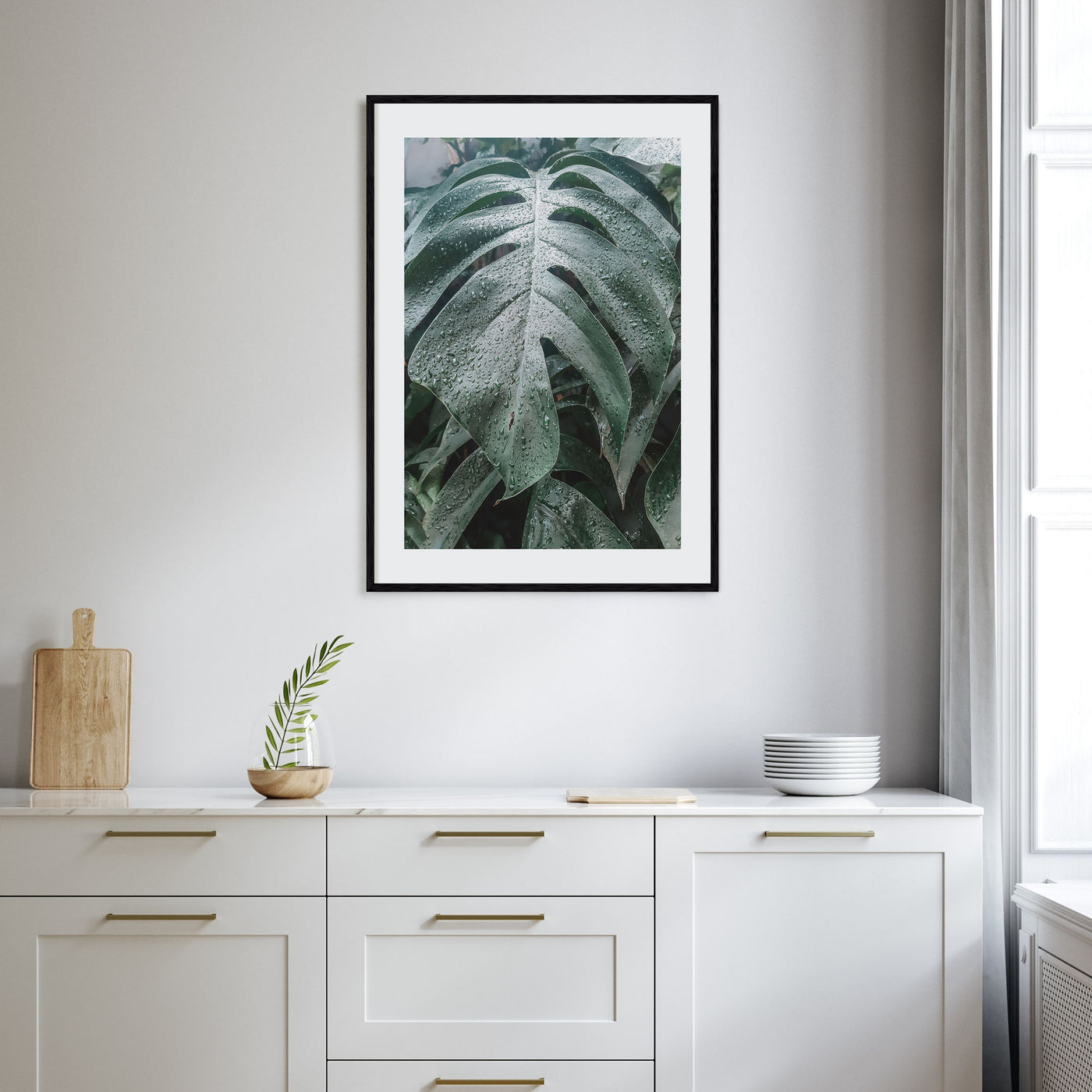 Monstera Leaf Photo Color Poster