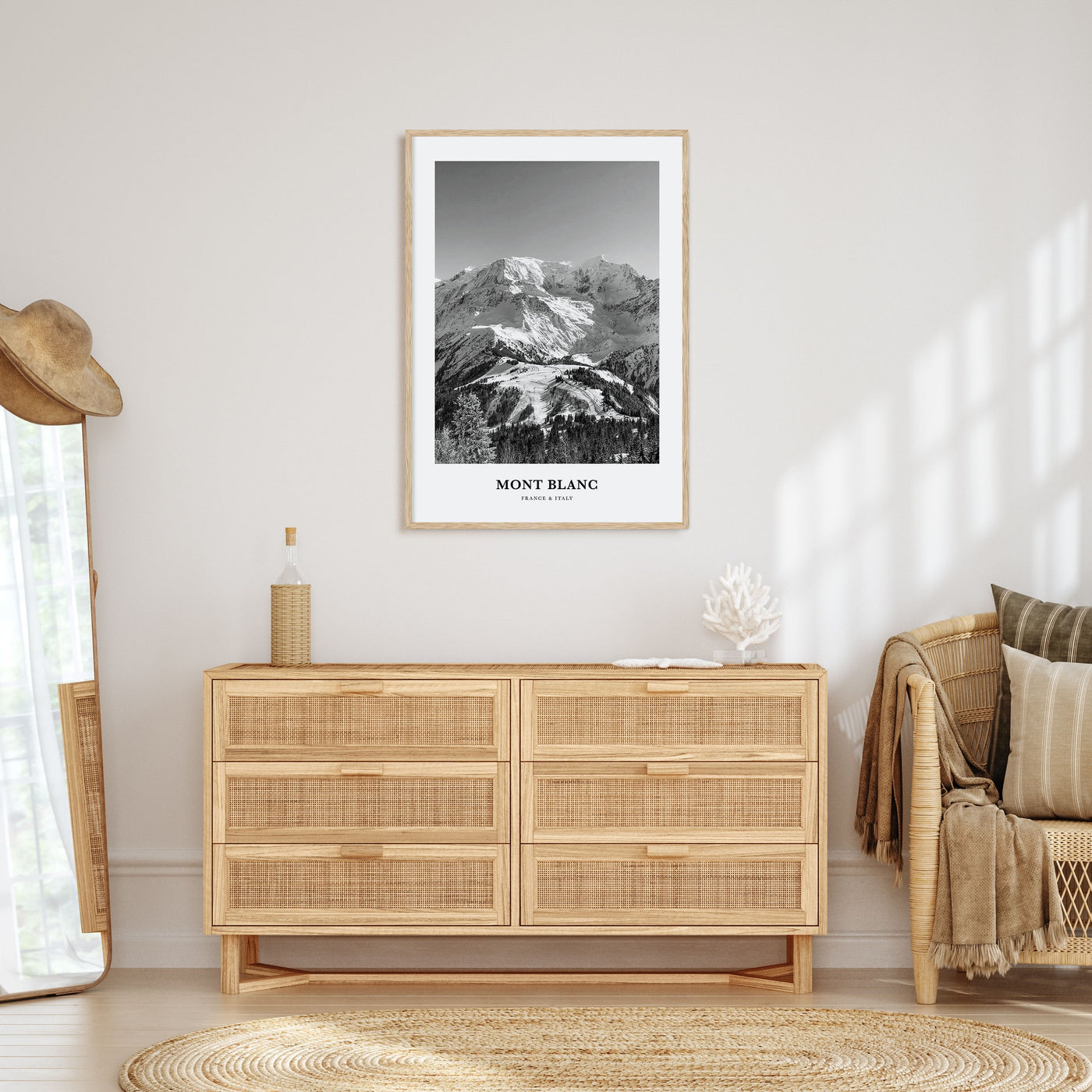 Mont Blanc Portrait B&W Poster