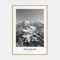 Mont Blanc Portrait B&W Poster
