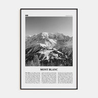 Mont Blanc Travel B&W Poster