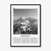 Mont Blanc Print Black and White, Mont Blanc Wall Art, Mont Blanc Poster, Mont Blanc Photo, France, Italy, Mountain Lake Kubenskoye