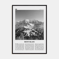 Mont Blanc Travel B&W Poster