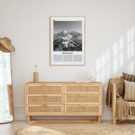 Mont Blanc Travel B&W Poster
