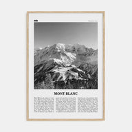 Mont Blanc Travel B&W Poster