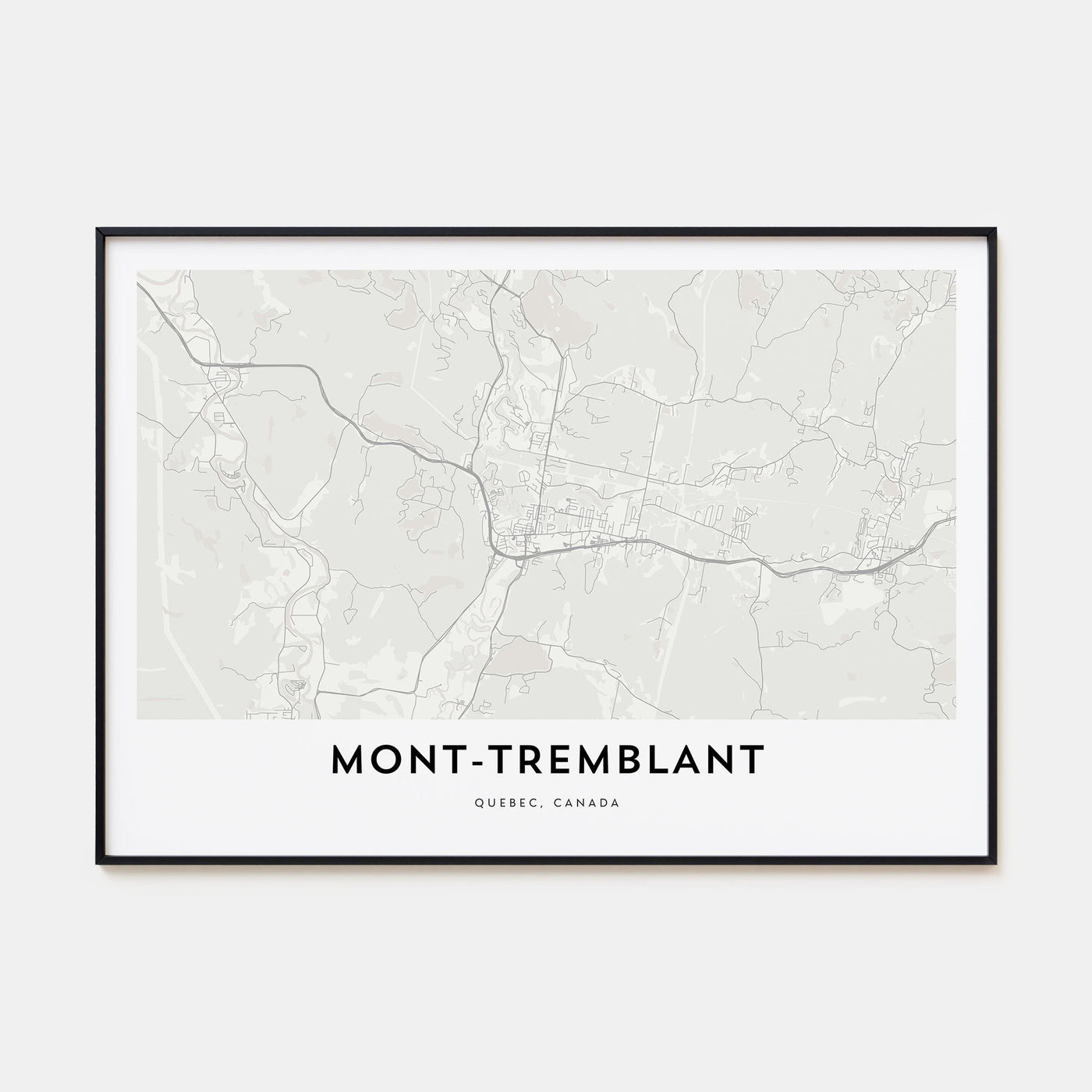 Mont-Tremblant Map Landscape Poster