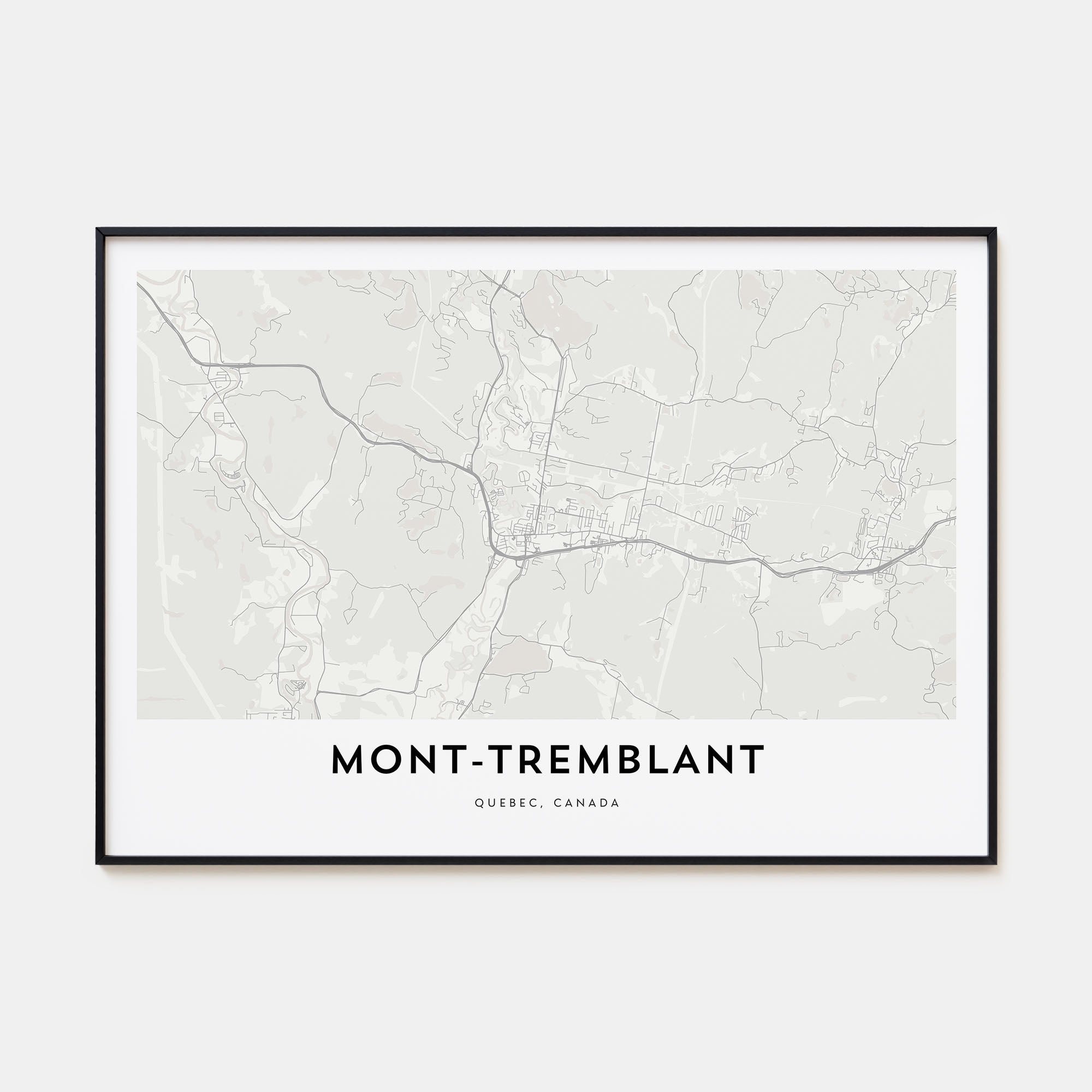 Mont-Tremblant Map Landscape Poster