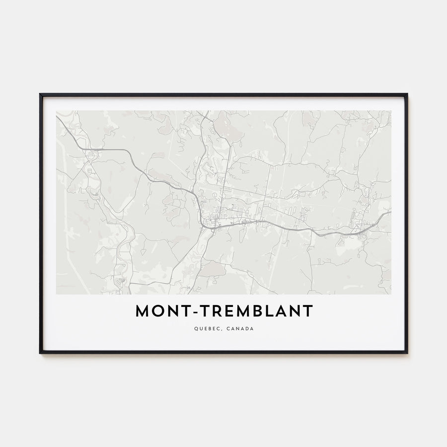 Mont-Tremblant Map Landscape Poster