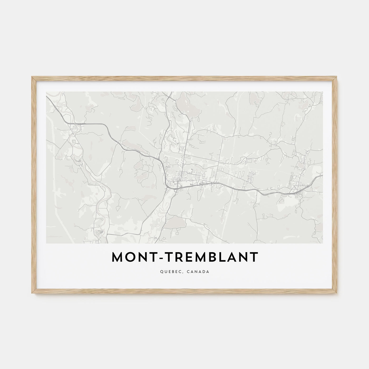 Mont-Tremblant Map Landscape Poster
