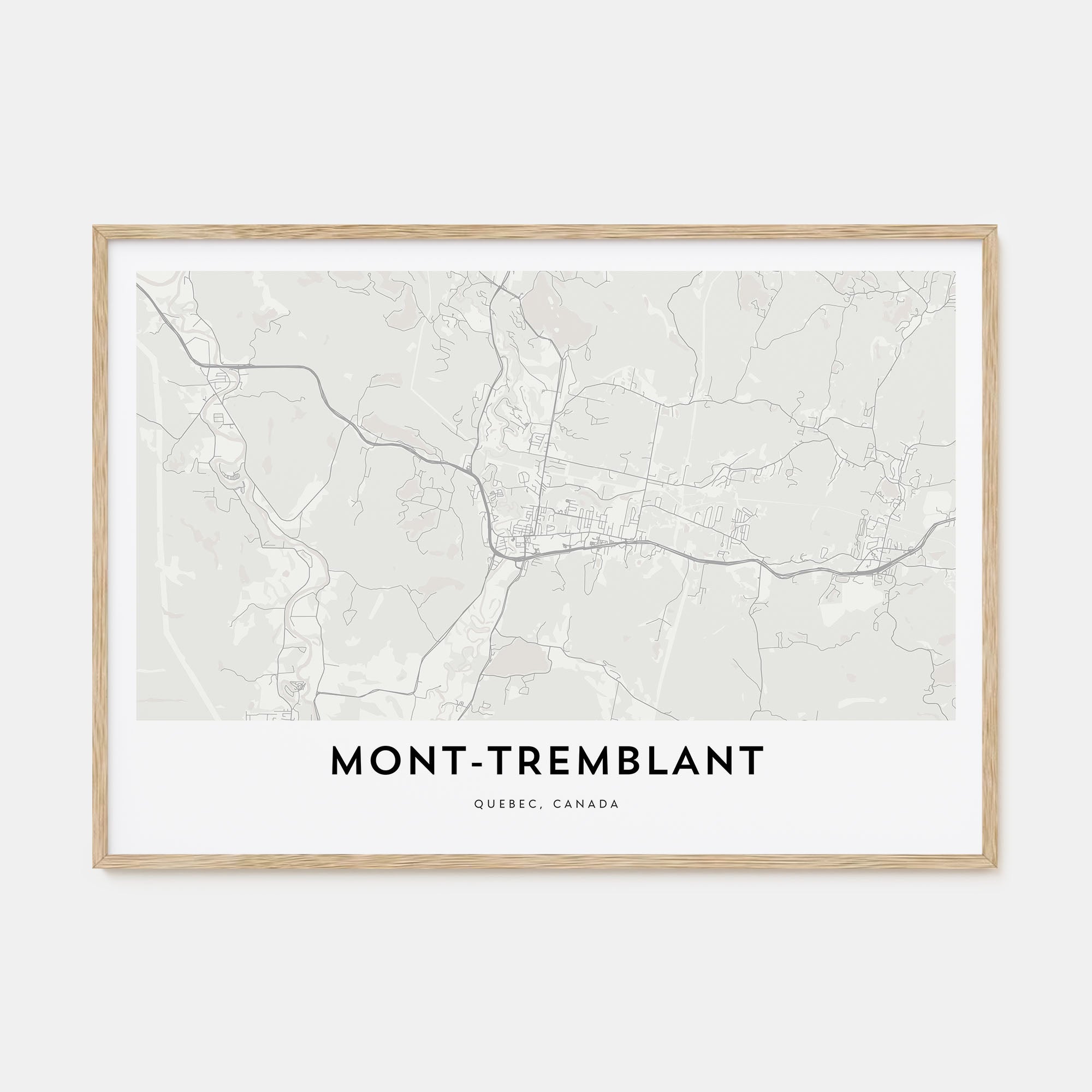 Mont-Tremblant Map Landscape Poster