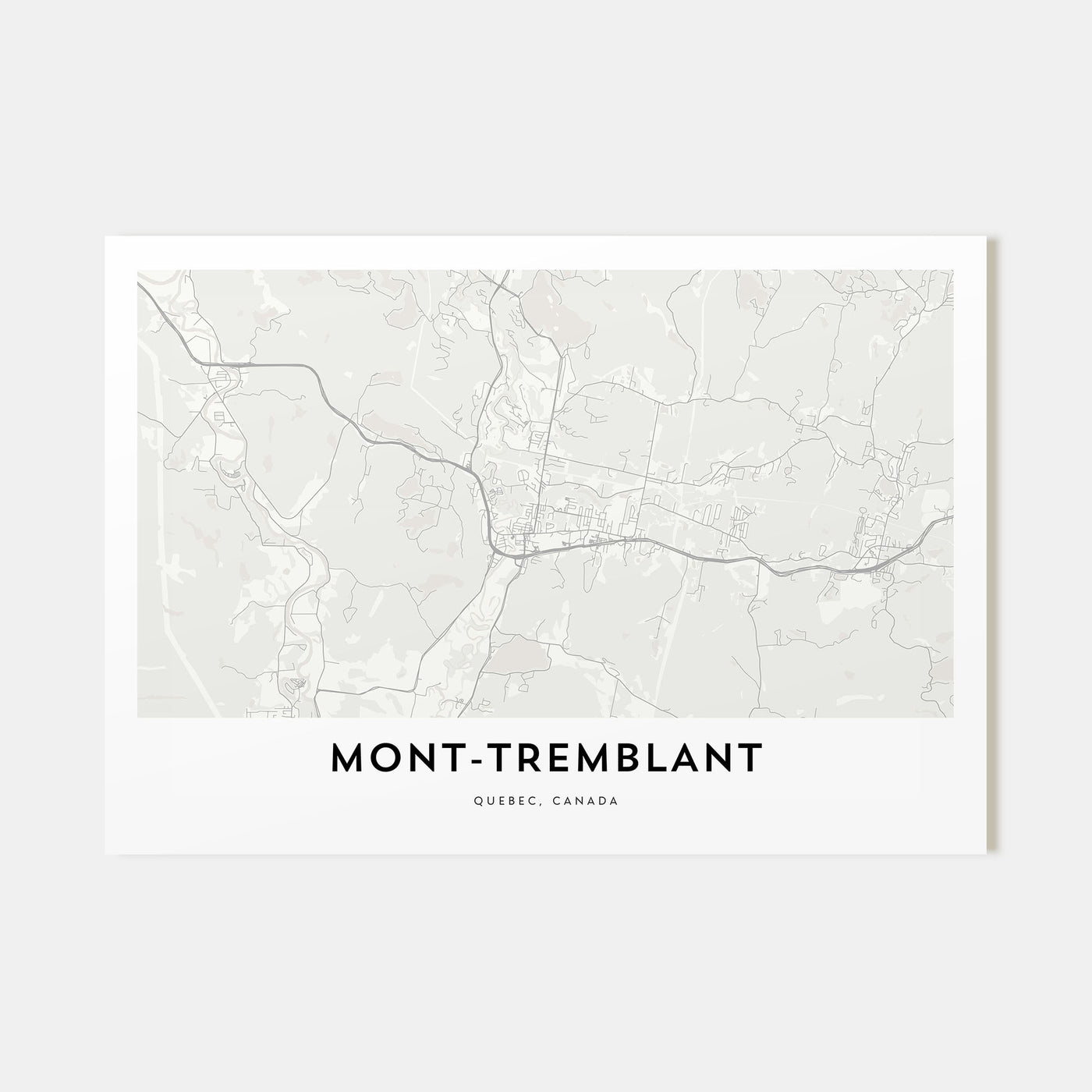 Mont-Tremblant Map Landscape Poster