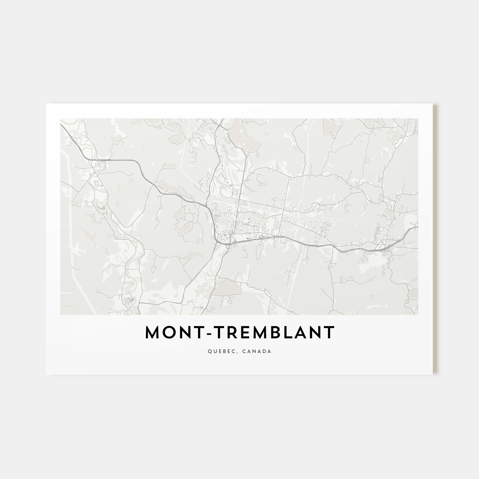 Mont-Tremblant Map Landscape Poster