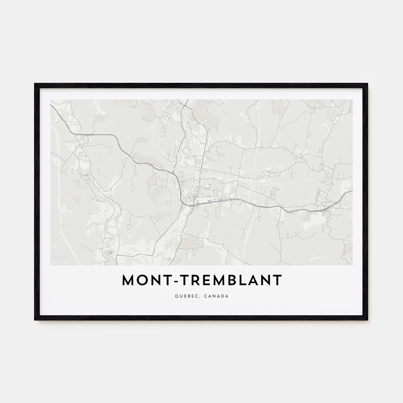 Mont-Tremblant Map Landscape Poster