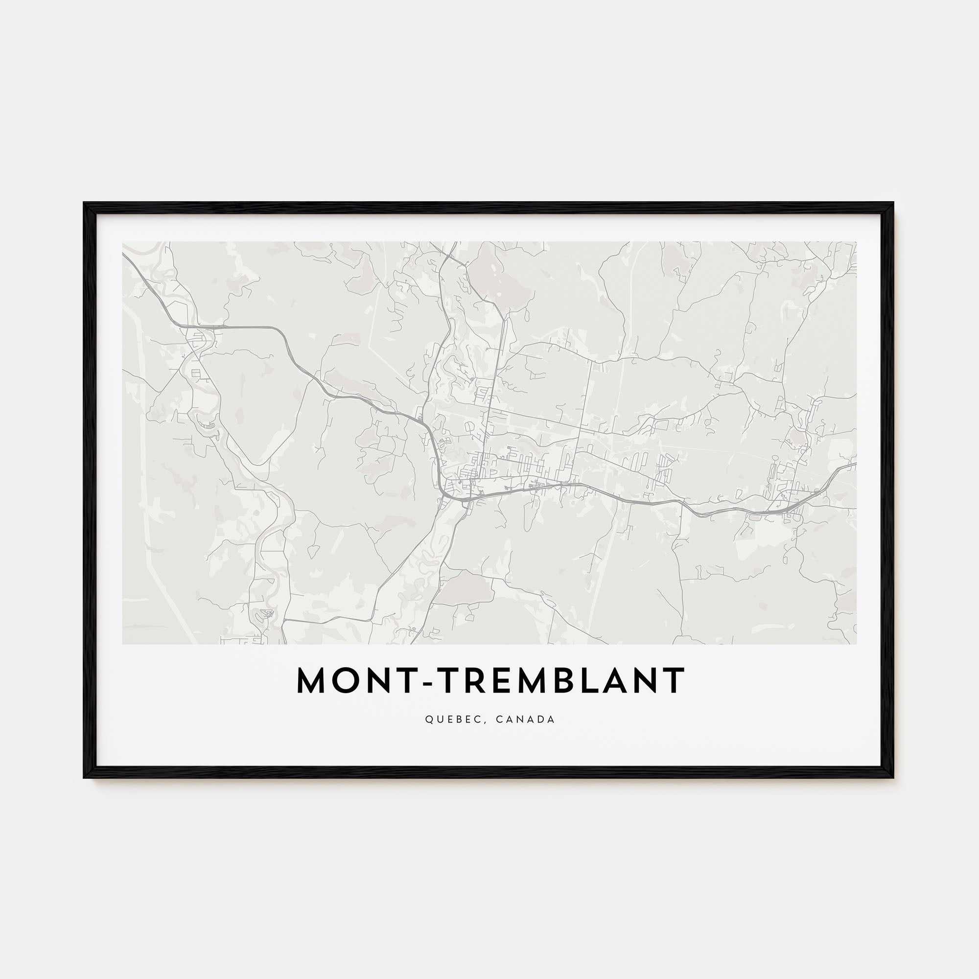 Mont-Tremblant Map Landscape Poster