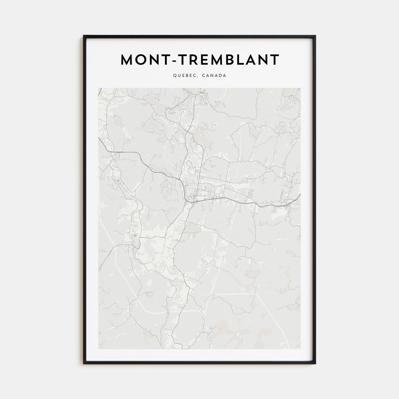 Mont-Tremblant Map Portrait Poster