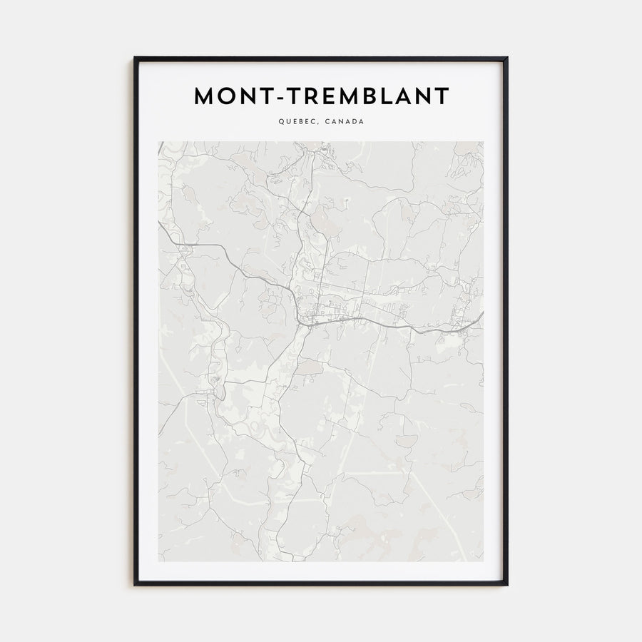 Mont-Tremblant Map Portrait Poster