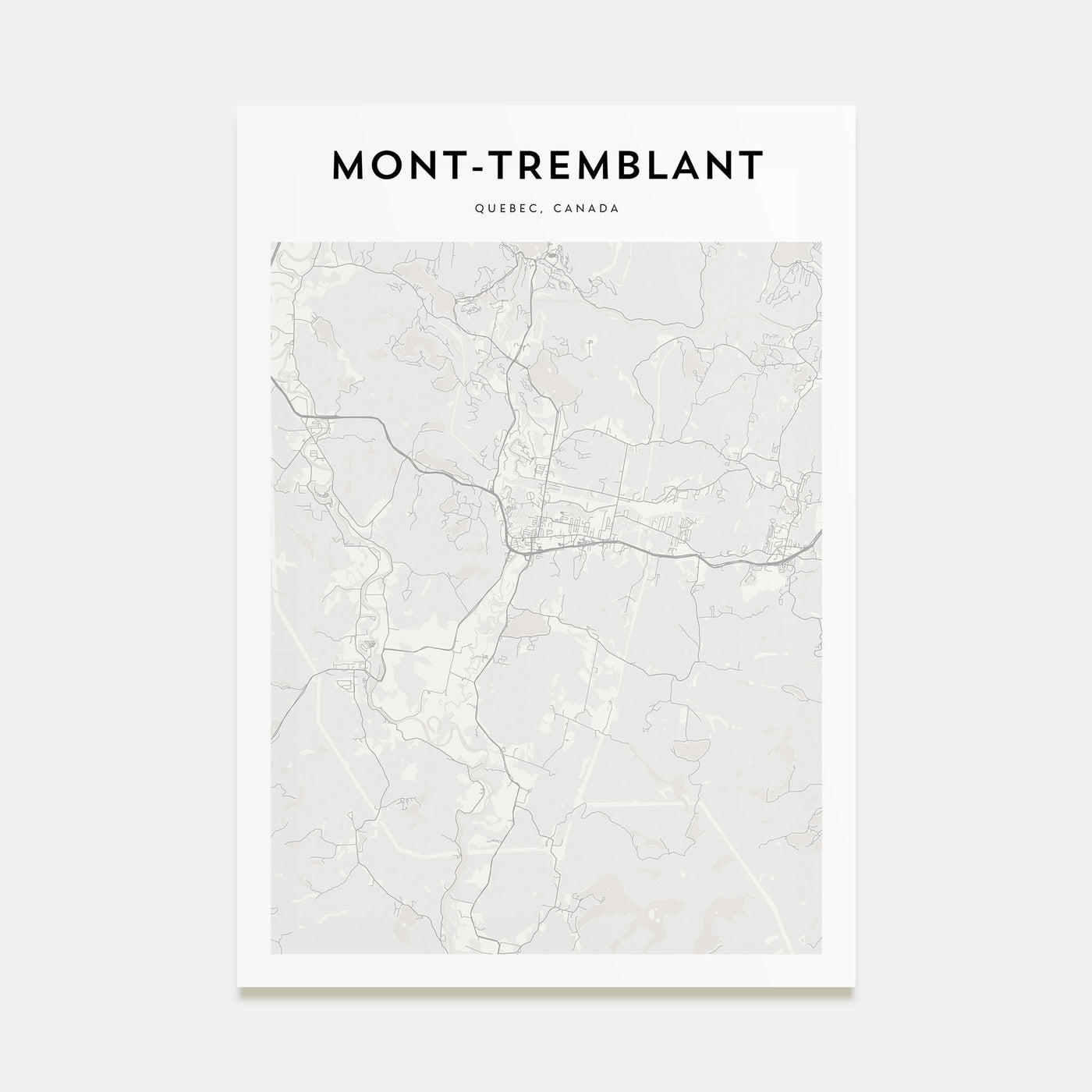 Mont-Tremblant Map Portrait Poster
