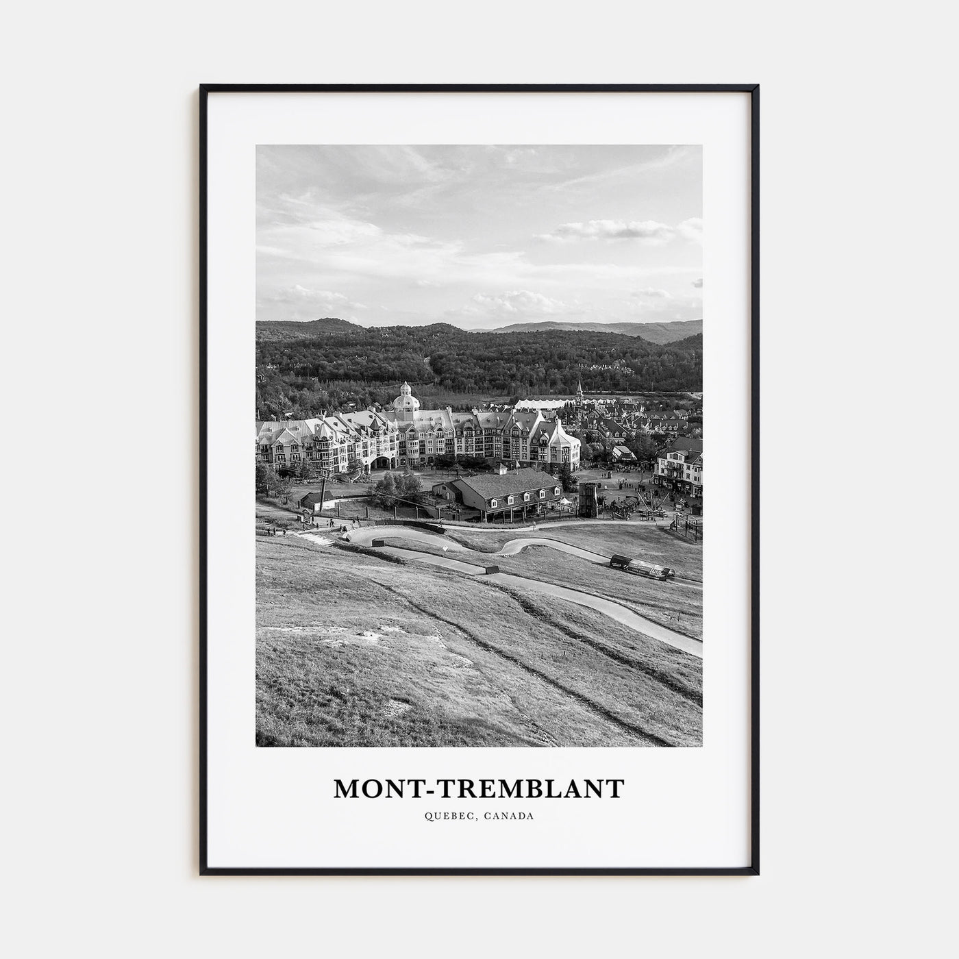 Mont-Tremblant Portrait B&W Poster