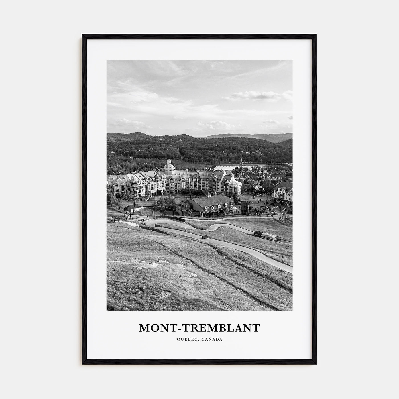 Mont-Tremblant Portrait B&W Poster