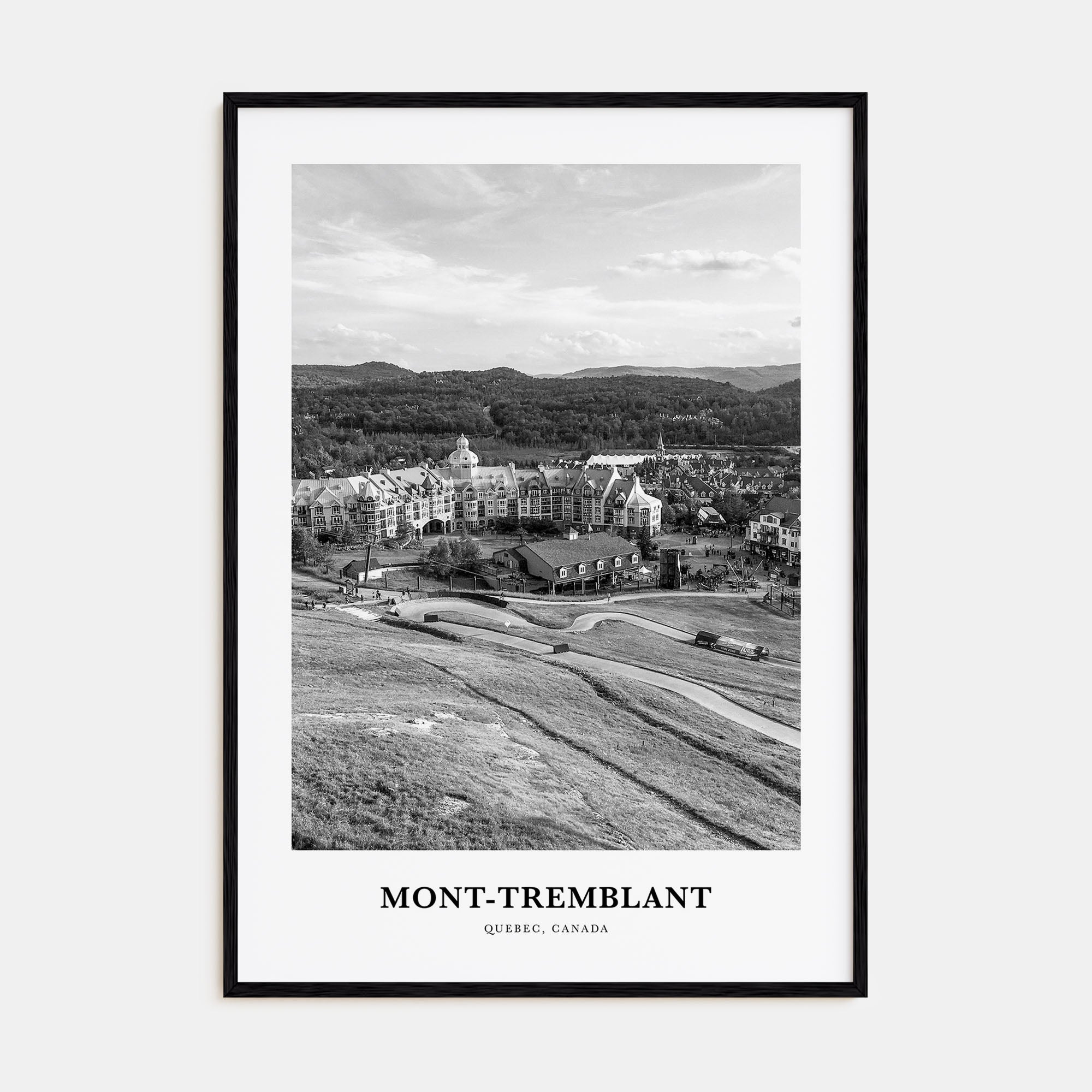 Mont-Tremblant Portrait B&W Poster