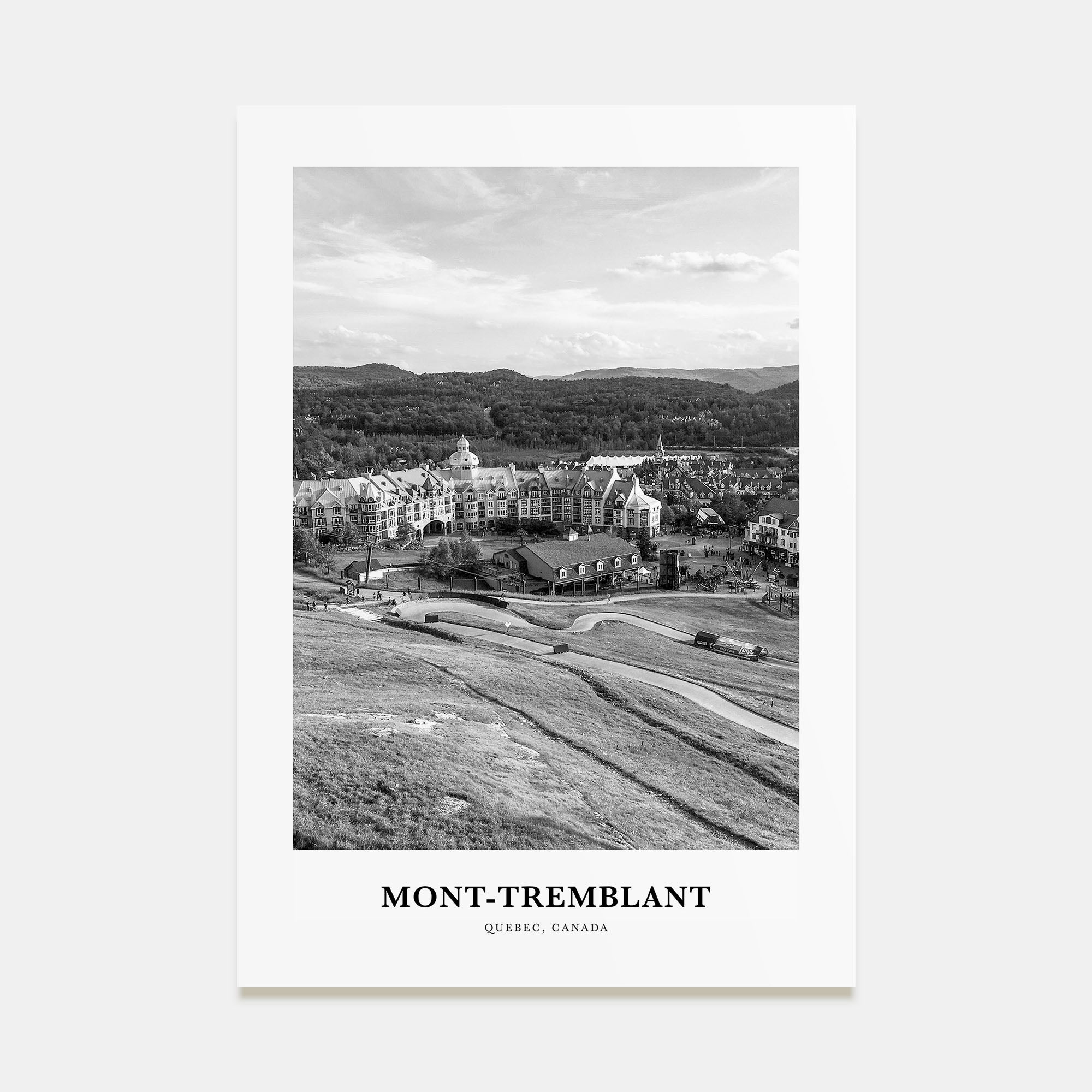 Mont-Tremblant Portrait B&W Poster