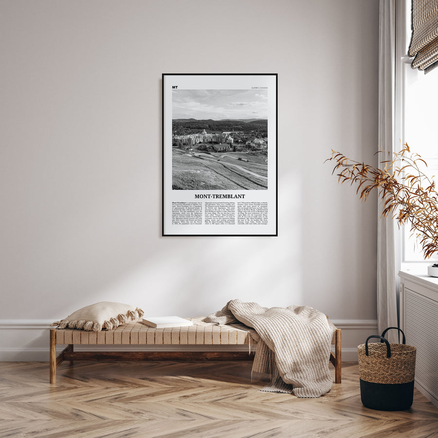 Mont-Tremblant Travel B&W Poster