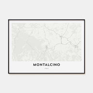 Montalcino Map Landscape Poster