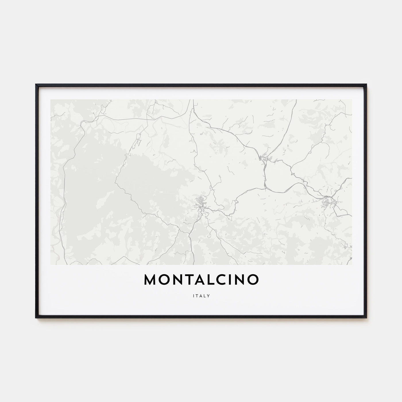 Montalcino Map Landscape Poster