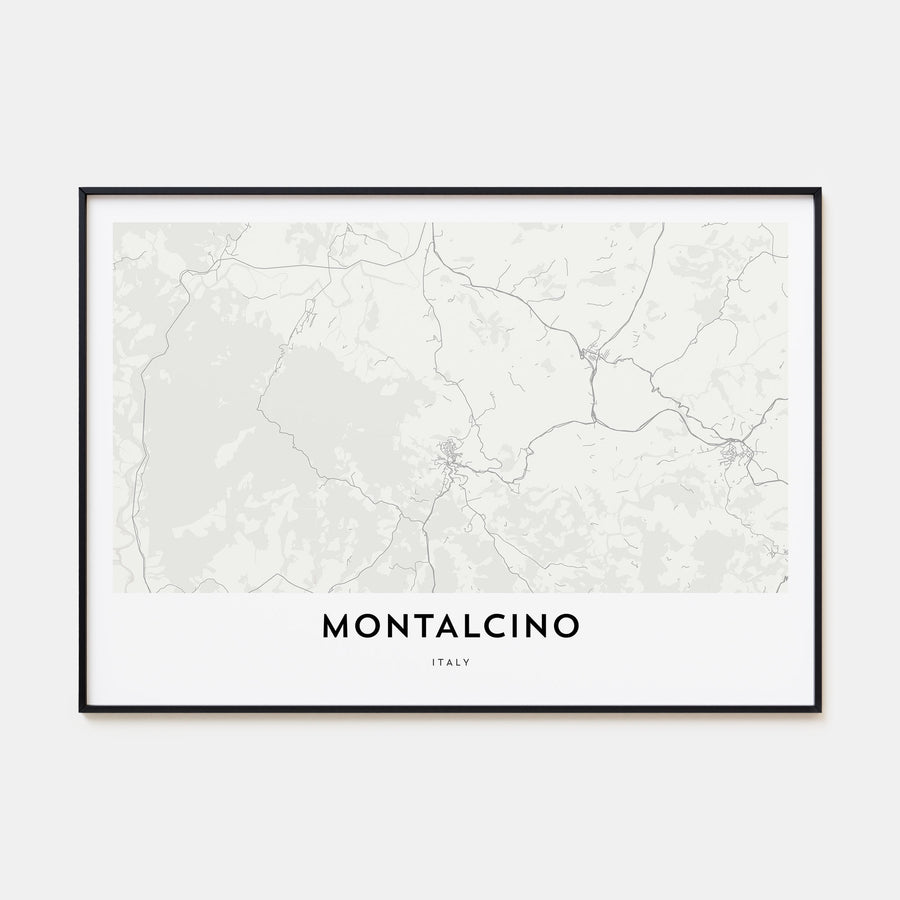 Montalcino Map Landscape Poster
