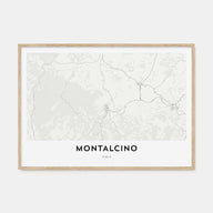Montalcino Map Landscape Poster