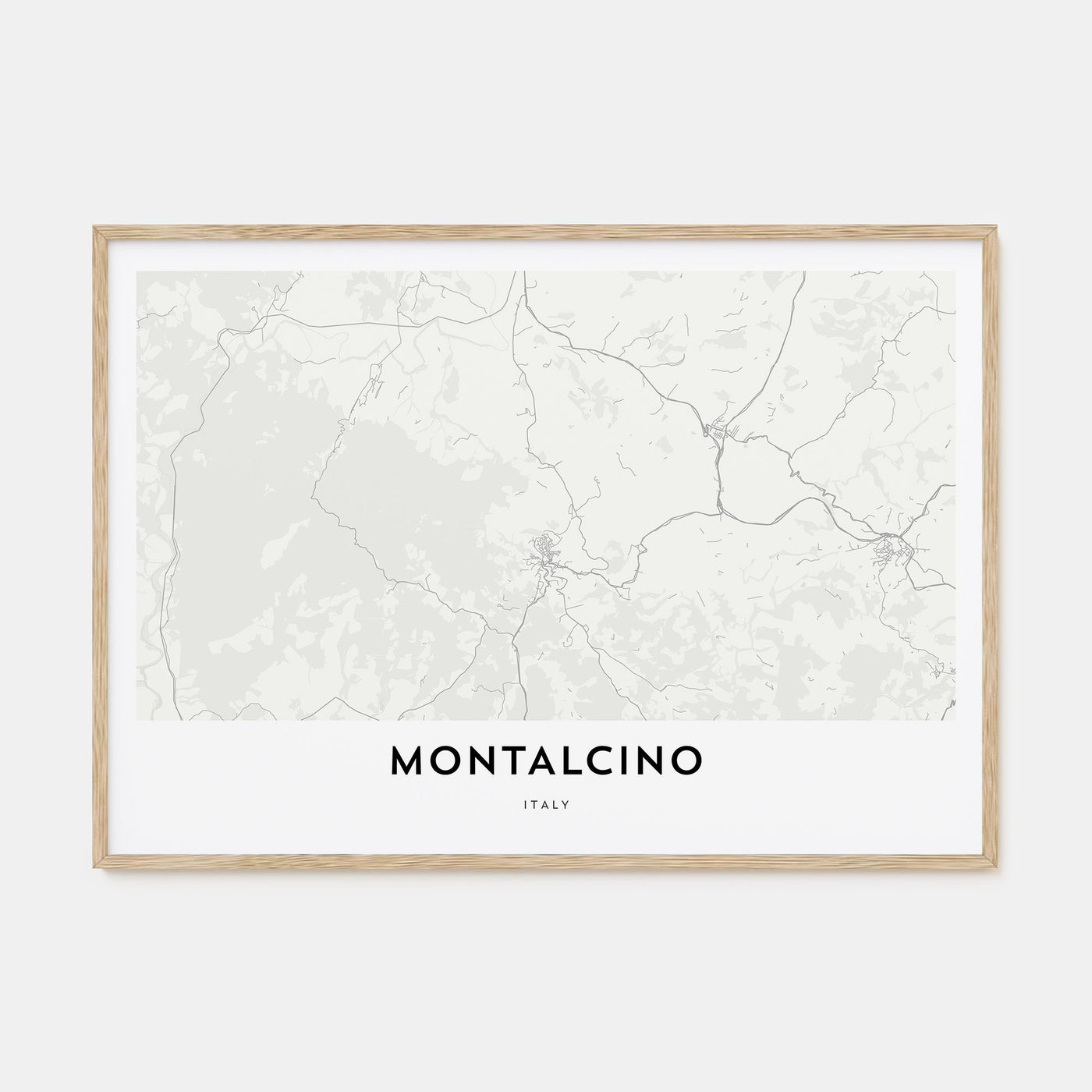Montalcino Map Landscape Poster