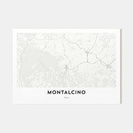 Montalcino Map Landscape Poster
