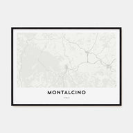 Montalcino Map Landscape Poster