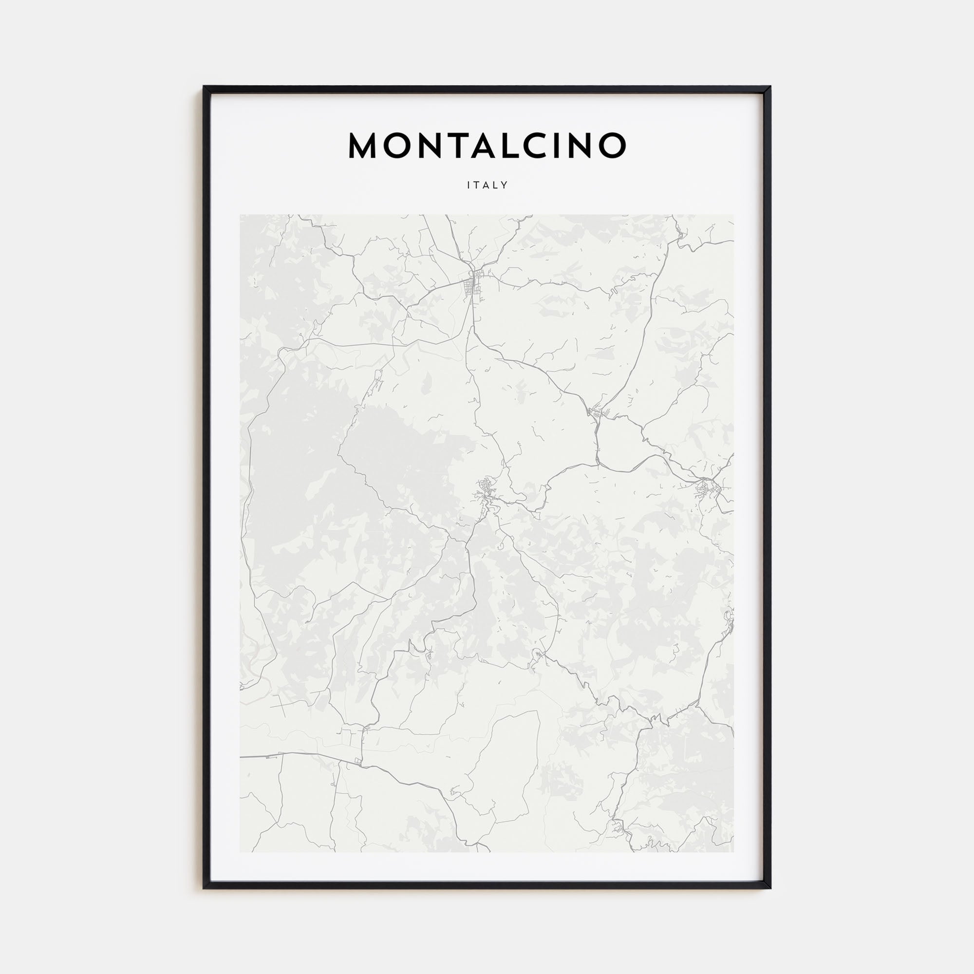 Montalcino Map Portrait Poster