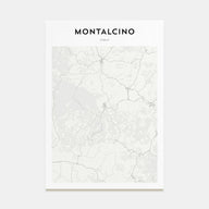 Montalcino Map Portrait Poster