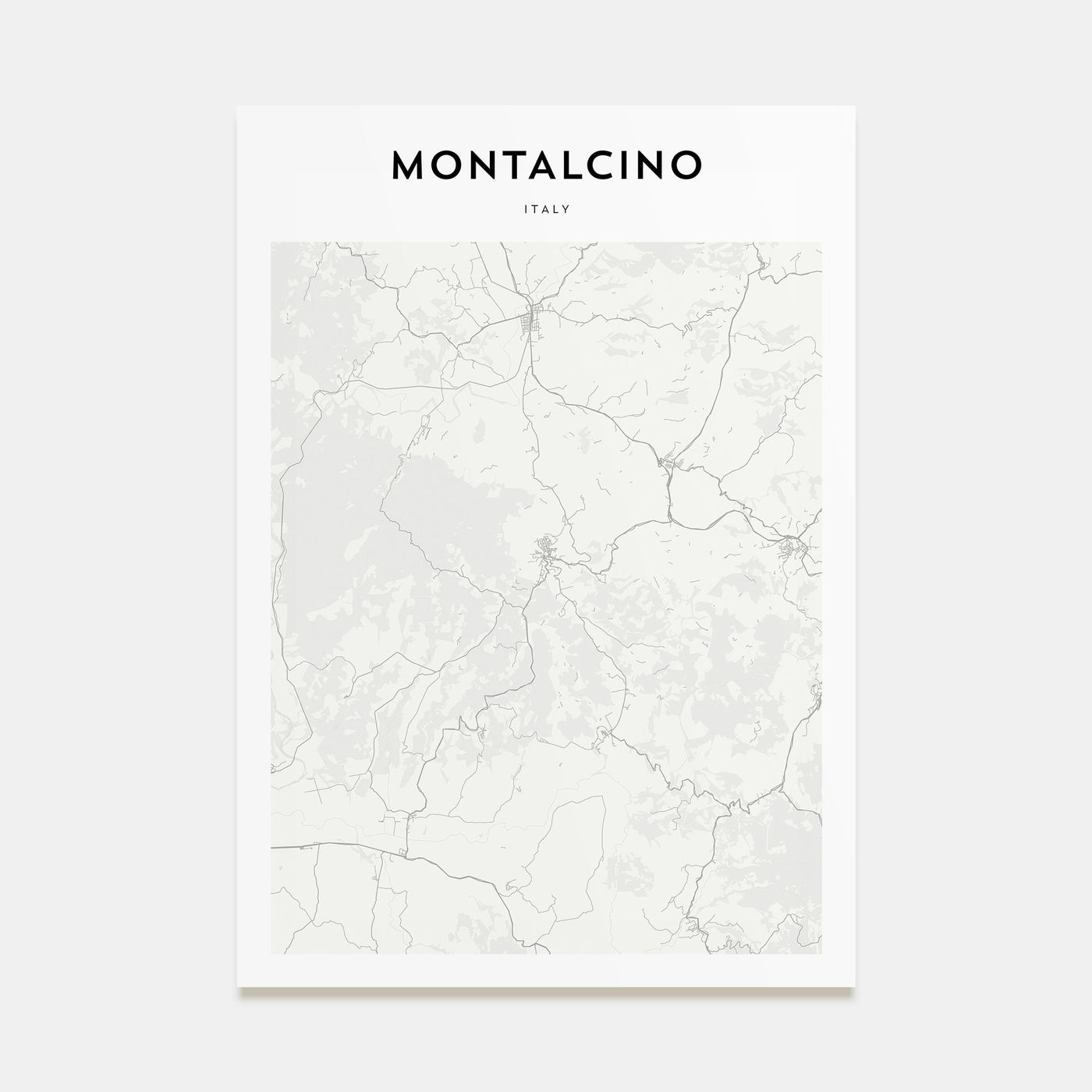 Montalcino Map Portrait Poster