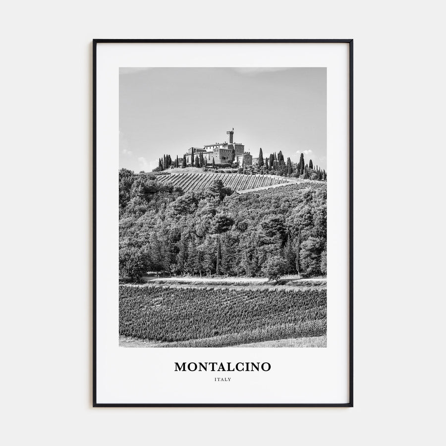 Montalcino Portrait B&W Poster