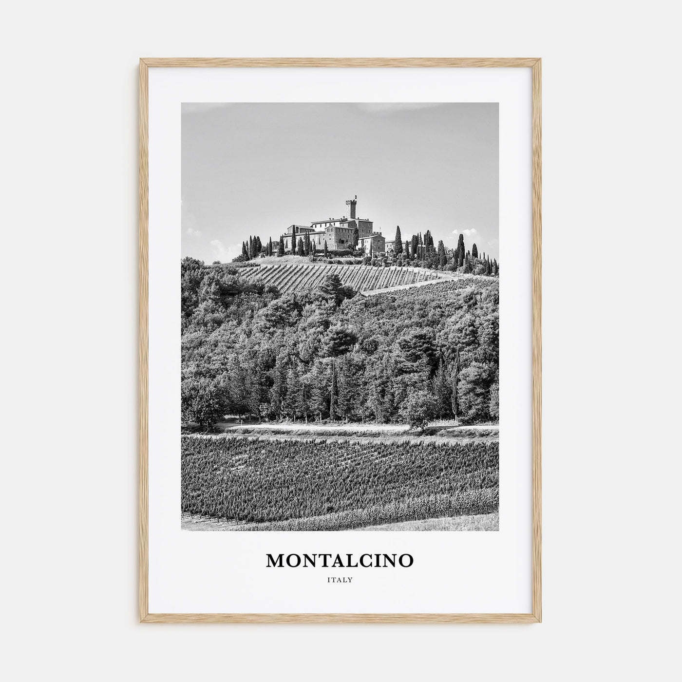 Montalcino Portrait B&W Poster